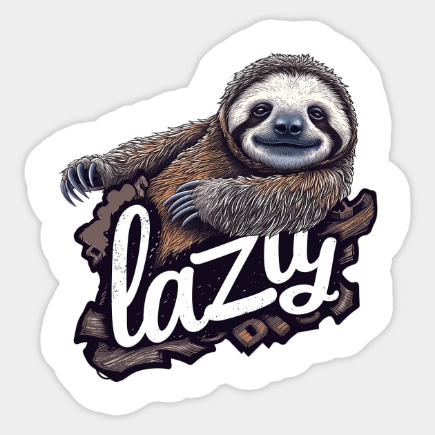 lazy Sticker by sample the dragon